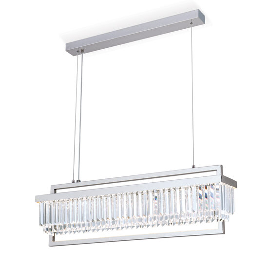Lustra Prism cristal moderna crom LED 80W/6400lm/3000K, HL 6-1701/90x17 CHROM Orion