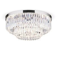 Plafoniera cristal moderna crom Prism LED 80W/6400lm/3000K, DL 7-666/55 CHROM Orion
