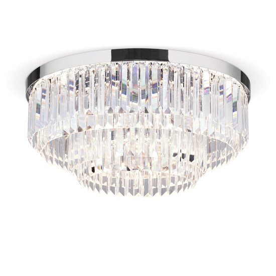 Plafoniera cristal moderna crom Prism LED 80W/6400lm/3000K, DL 7-666/55 CHROM Orion
