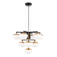 Candelabru Josephine modern 10xE27/40W, LU 1841/6+3+1 MS/SCHWARZ Orion