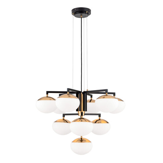 Candelabru Josephine modern 10xE27/40W, LU 1841/6+3+1 MS/SCHWARZ Orion