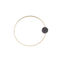 Aplica/Plafoniera LED moderna negru mat+alama 20W/1641lm/3000K D60, Atom 01-3103 Smarter