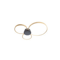 Aplica/Plafoniera LED moderna negru mat+alama 20W/2505lm/3000K, Atom 01-3105 Smarter