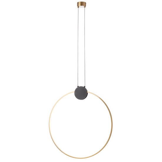 Lustra LED moderna negru mat+alama 20W/2565lm/3000K D64, Atom 01-3107 Smarter