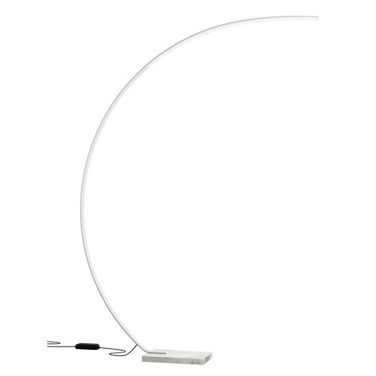Lampadar LED modern baza marmura alb mat 16W/1600lm/3000K, Carver 01-3216 Smarter