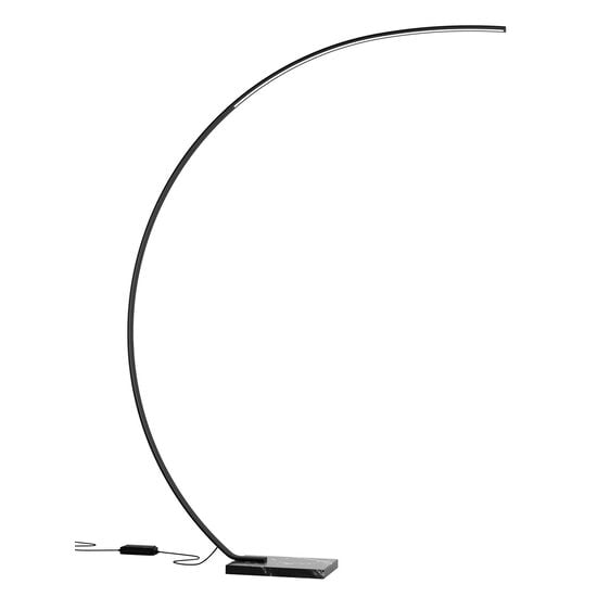 Lampadar LED modern baza marmura negru mat 16W/1600lm/3000K, Carver 01-3216 Smarter