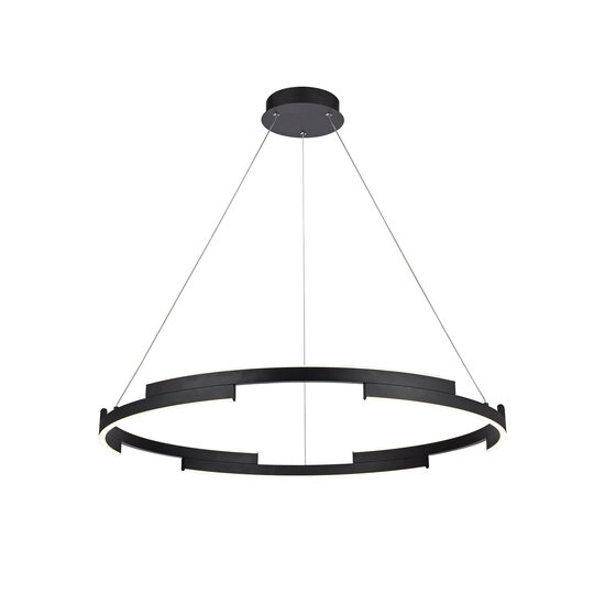 Lustra neagra dimmabila LED 36W/2700lm/3000K Castle 01-3176 Smarter