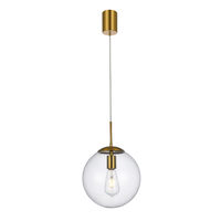 Lustra moderna aurie abajur sticla transparenta E14/42W, Global 01-3167 Smarter