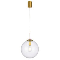 Lustra moderna aurie abajur sticla transparenta E14/42W, Global 01-3169 Smarter