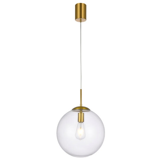 Lustra moderna aurie abajur sticla transparenta E14/42W, Global 01-3169 Smarter