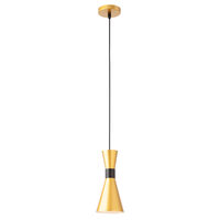 Lustra moderna aurie conica inel decorativ negru E27/42W, Kilt 01-2710 Smarter