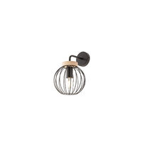 Aplica negru mat lemn natur E27/42W, Trellis 01-3134 Smarter