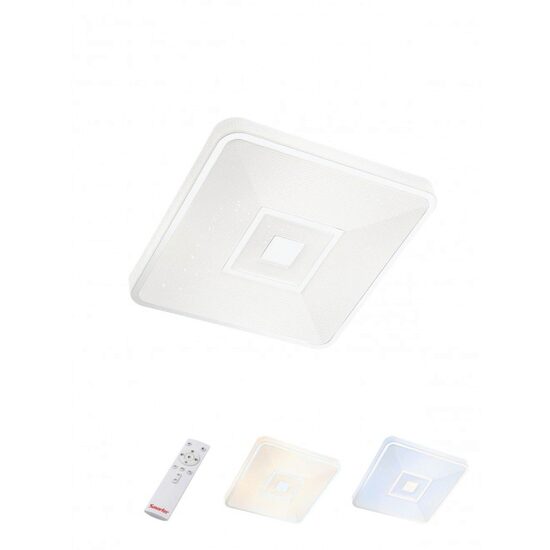 Plafoniera LED alba dispersor efect sclipire 24W/1800lm 3000K/4000K/6000K, Apollo 05-948 Smarter