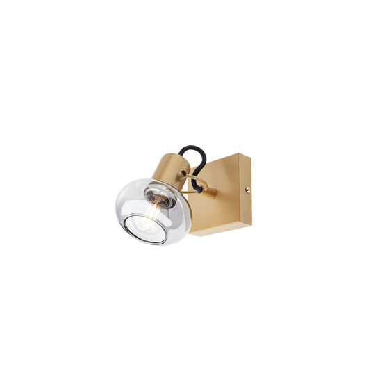 Spot auriu mat abajur sticla fumurie E14/28W, Matias 04-546 Smarter