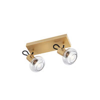 Spot auriu mat abajur sticla fumurie 2xE14/28W, Matias 04-547 Smarter