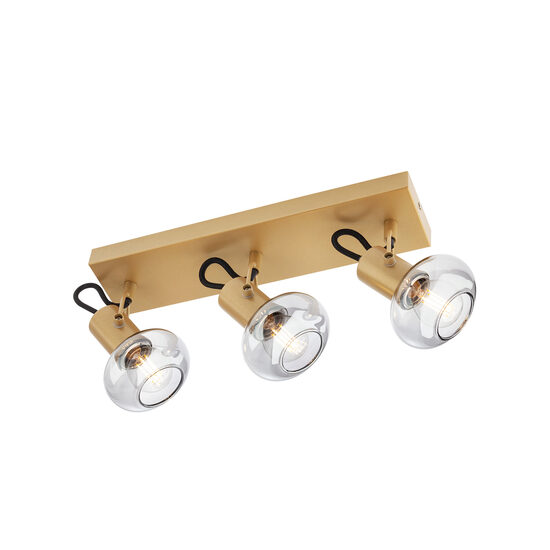 Spot auriu mat abajur sticla fumurie 3xE14/28W, Matias 04-548 Smarter