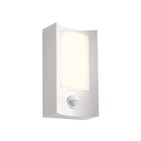 Aplica exterior LED IP44 alb mat senzor prezenta+crepuscular 8W/490lm/3000K, Warp 90485 Smarter