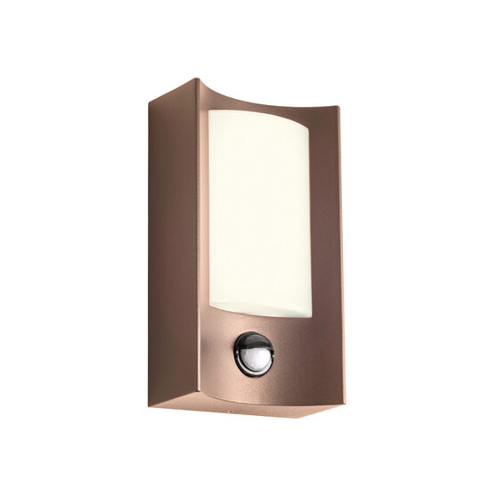 Aplica exterior LED IP44 maro senzor prezenta+crepuscular 8W/490lm/3000K, Warp 90487 Smarter