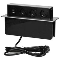 Priza încastrabilă birou 2P+E tip Schuko 2xUSB, OR-GM-9014(GS)/B-G Orno