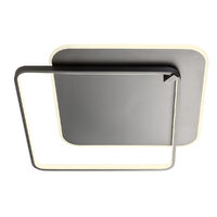 Plafoniera moderna LED negru mat 45W/4517lm/3000K, Arp 01-2662 Smarter