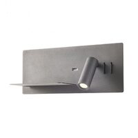 Aplica stanga Brook neagra suport telefon si USB LED 8W/1000lm/3000K, 01-2985 Redo