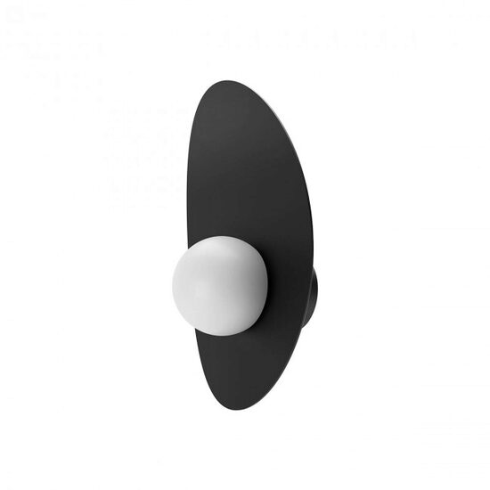 Aplica moderna Cody neagra abajur sticla opal LED 11W/890lm/3000K, 01-3288 Redo