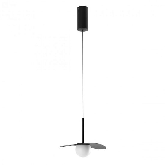 Lustra moderna Cody neagra abajur sticla opal LED 11W/890lm/3000K, 01-3289 Redo