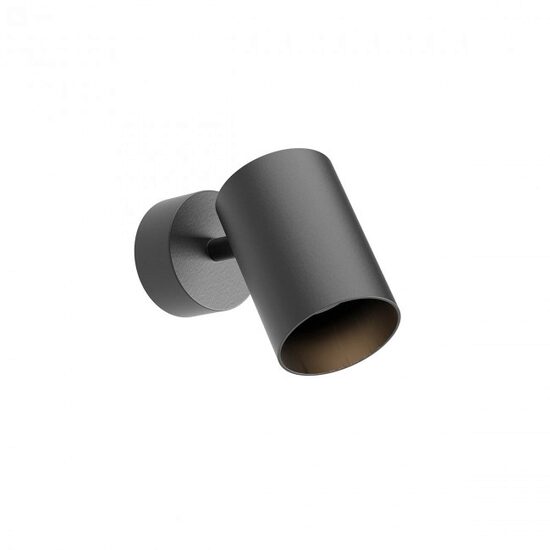 Aplica moderna Corinth neagra dispersor orientabil GU10/7W, 01-3427 Redo