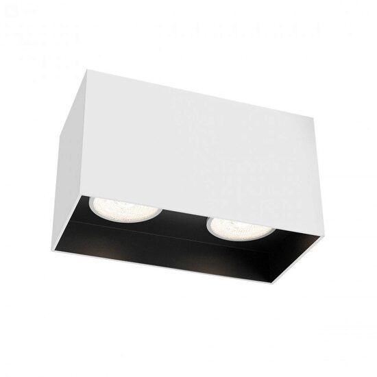 Plafoniera moderna Corinth alba structura metalica 2xGU10/14W, 01-3434 Redo