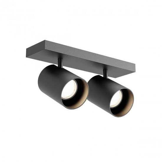 Spot modern Corinth negru dispersoare orientabile 2xGU10/14W, 01-3442 Redo