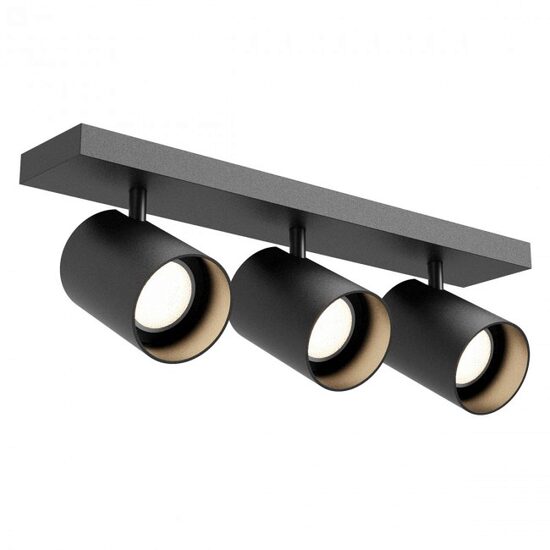 Spot modern Corinth negru dispersoare orientabile 3xGU10/21W, 01-3445 Redo