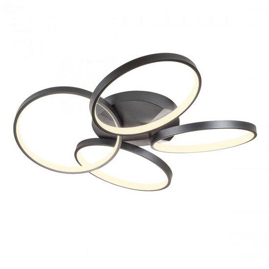Plafoniera moderna Espiral neagra LED 64W/7735lm/3000K, 01-2683 Redo