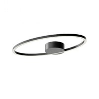 Plafoniera moderna Leo negru il. indirect LED 29W/3792lm 3000K/4000K, 01-3334 Redo