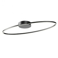 Plafoniera moderna Leo negru il. indirect LED 43W/5718lm 3000K/4000K, 01-3298 Redo