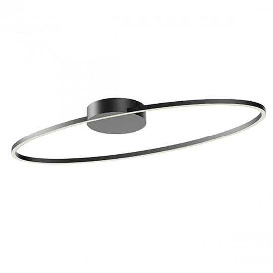 Plafoniera moderna Leo negru il. indirect LED 43W/5718lm 3000K/4000K, 01-3298 Redo