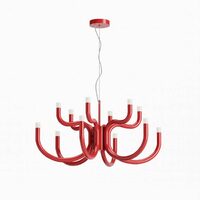 Candelabru modern Luxor rosu dimmabil TRIAC LED 54W/6396lm/3000K, 01-3229 Redo