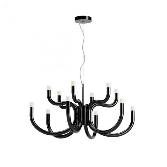 Candelabru modern Luxor negru dimmabil TRIAC LED 54W/6396lm/3000K, 01-3230 Redo