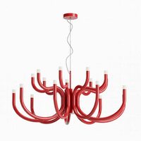 Candelabru modern Luxor rosu dimmabil TRIAC LED 81W/8817lm/3000K, 01-3233 Redo