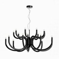 Candelabru modern Luxor negru dimmabil TRIAC LED 81W/8817lm/3000K, 01-3234 Redo