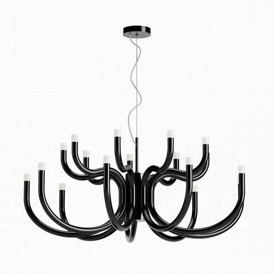 Candelabru modern Luxor negru dimmabil TRIAC LED 81W/8817lm/3000K, 01-3234 Redo