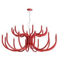 Candelabru modern Luxor rosu dimmabil TRIAC LED 108W/11454lm/3000K, 01-3237 Redo