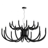 Candelabru modern Luxor negru dimmabil TRIAC LED 108W/11454lm/3000K, 01-3238 Redo