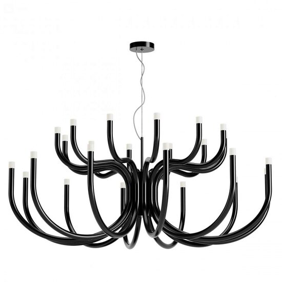 Candelabru modern Luxor negru dimmabil TRIAC LED 108W/11454lm/3000K, 01-3238 Redo