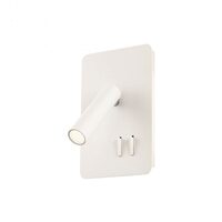 Aplica moderna Quda alba intrerupator LED 6W/720lm/3000K, 01-2979 Redo