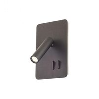 Aplica moderna Quda neagra intrerupator LED 6W/720lm/3000K, 01-2982 Redo
