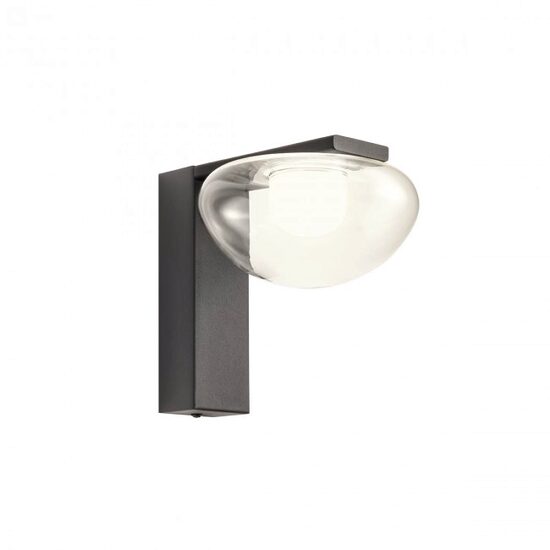 Aplica moderna Sinclair neagra sticla Pyrex LED 6.5W/769lm/3000K, 01-3242 Redo