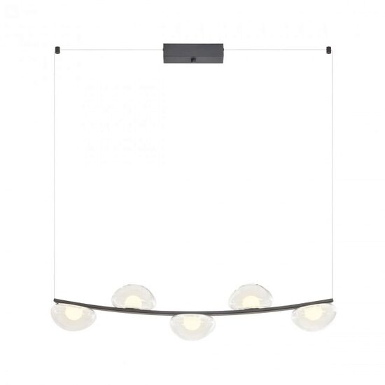 Lustra moderna Sinclair neagra dimmabila TRIAC LED 35W/3171lm/3000K, 01-3244 Redo
