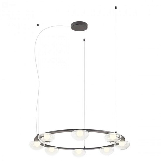 Lustra moderna Sinclair neagra dimmabila TRIAC LED 49.6W/5575lm/3000K, 01-3250 Redo
