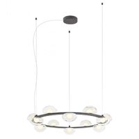 Lustra moderna Sinclair neagra dimmabila TRIAC LED 74.4W/7791lm/3000K, 01-3310 Redo