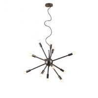 Lustra moderna Stellar neagra, structura metalica 12xE14/25W, 01-2934 Redo